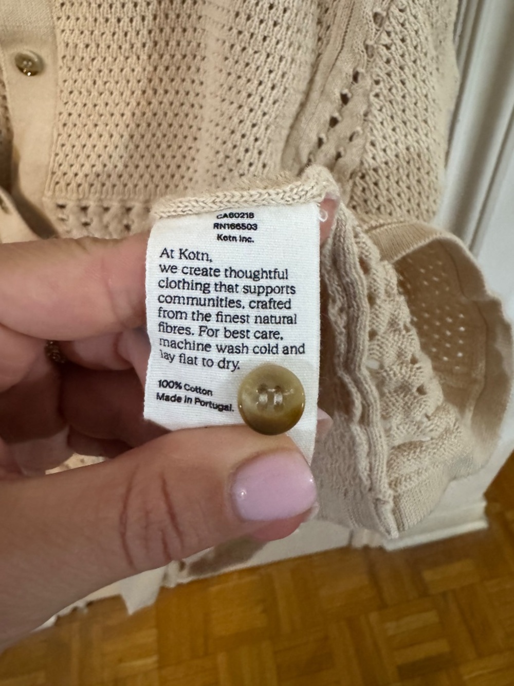 KOTN Crochet Button Short-sleeve Button Down - Picture 2 of 3